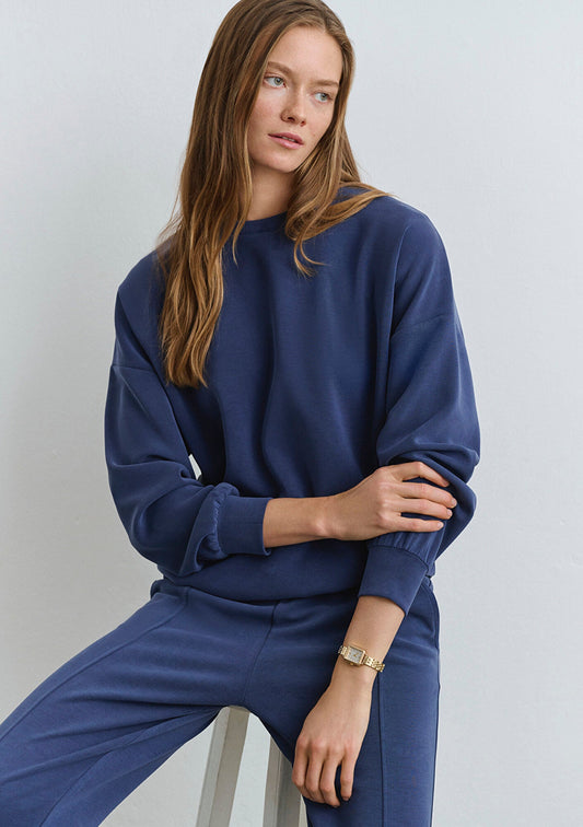 Lux Touch Navy Modal Sweatshirt