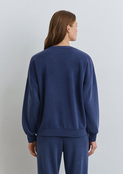 Lux Touch Navy Modal Sweatshirt
