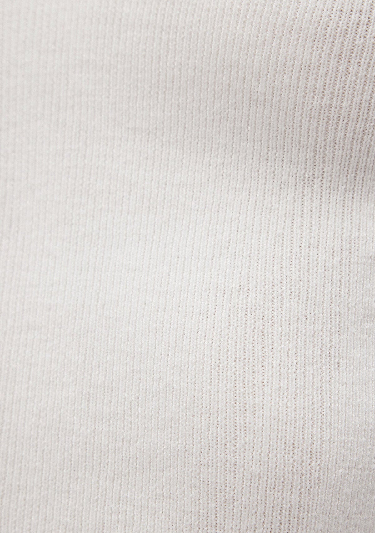 V Neck White Sweater
