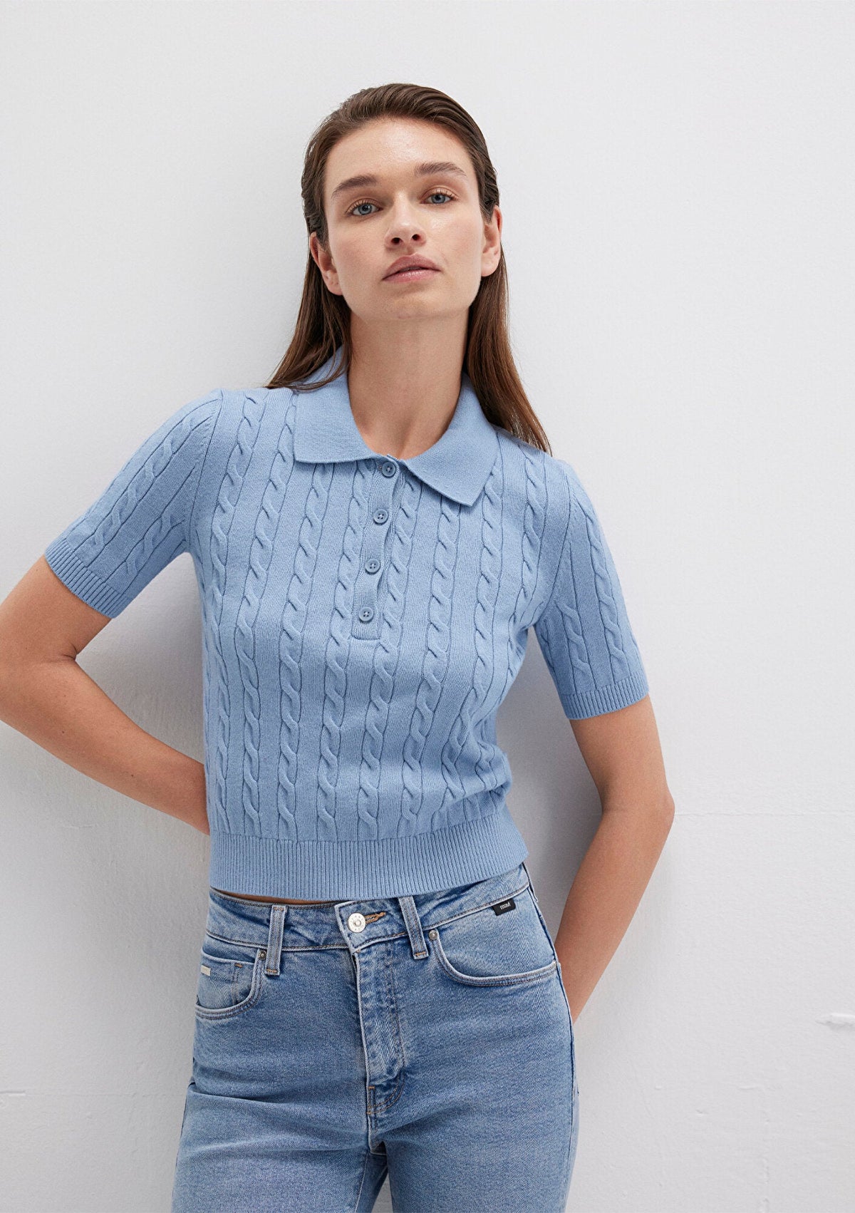 Blue Polo Sweater