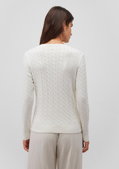 V Neck Off White Sweater