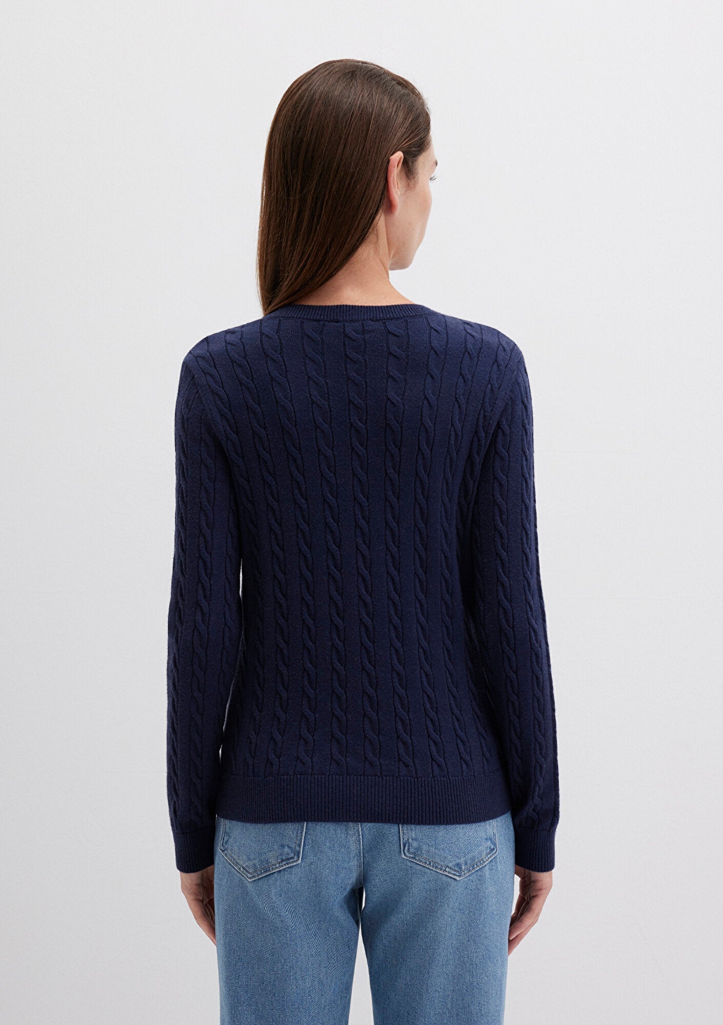 V Neck Navy Sweater