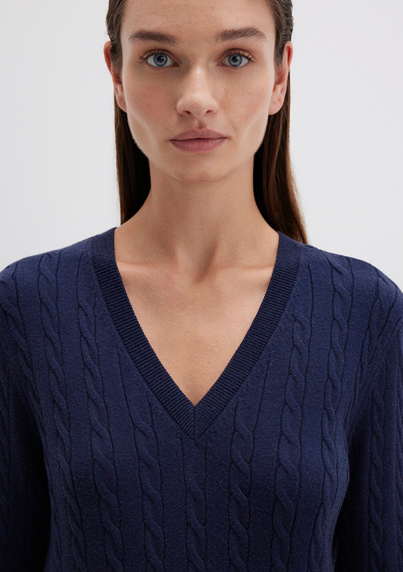 V Neck Navy Sweater