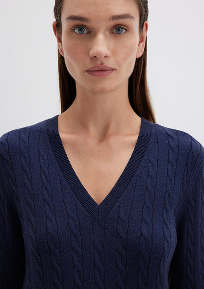 V Neck Navy Sweater
