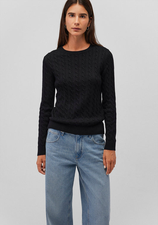 Crew Neck Black Sweater