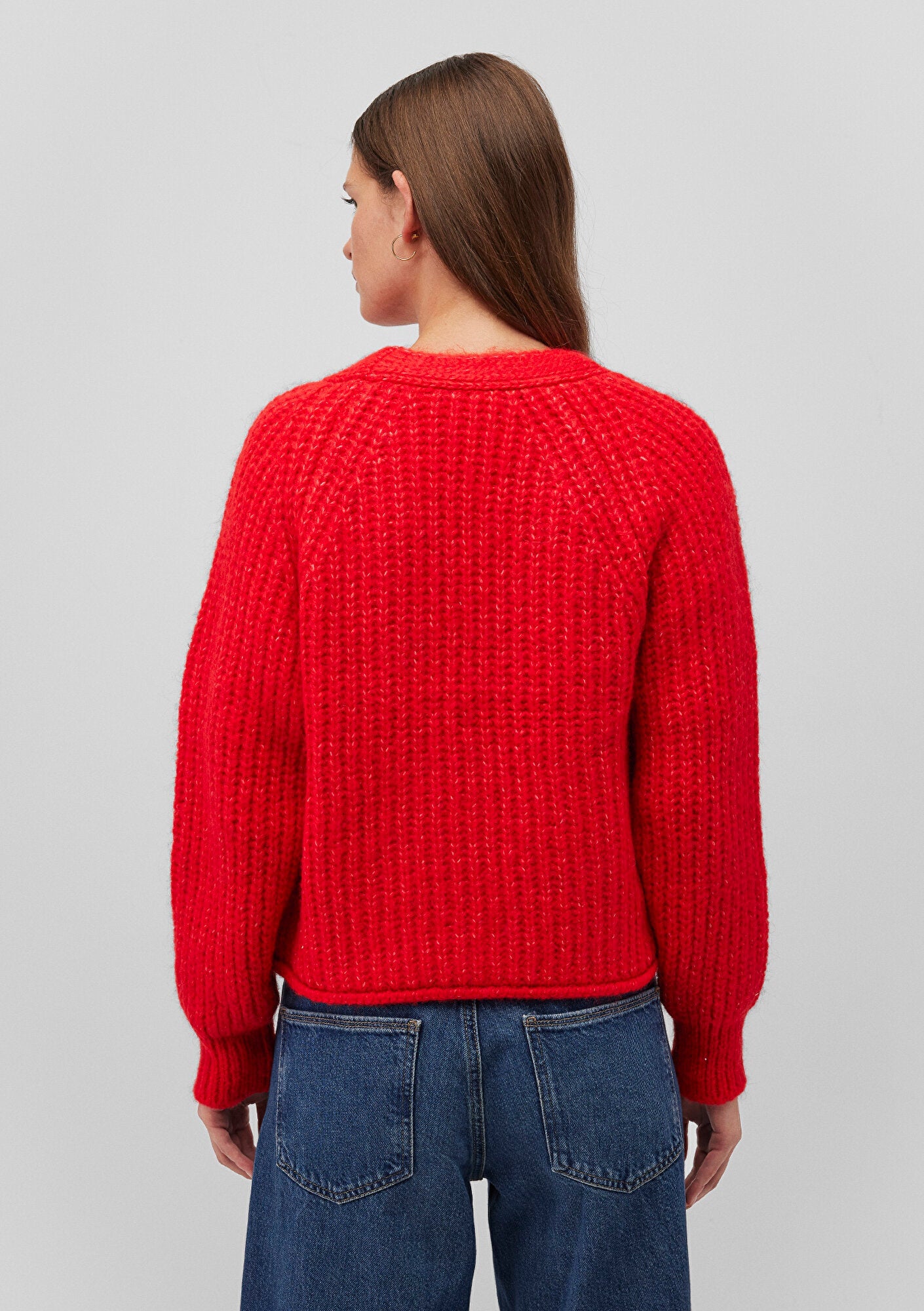 Buttoned Red Hırka