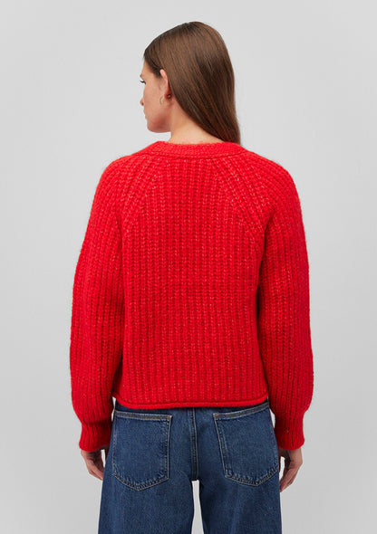 Buttoned Red Hırka