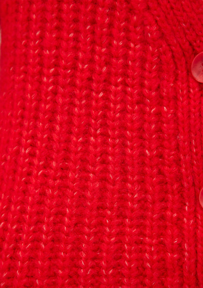 Buttoned Red Hırka