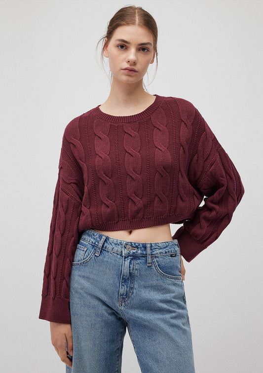 Burgundy Crewneck Sweater