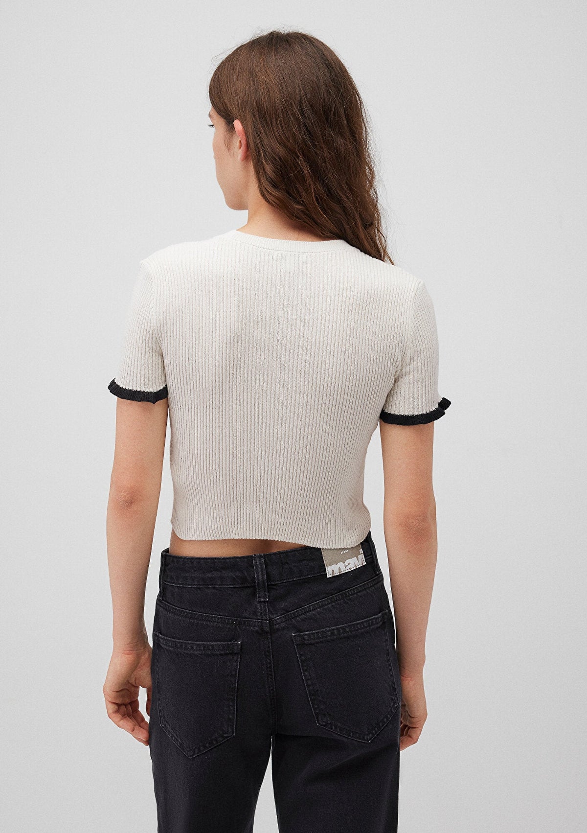 Short Sleeve Ecru Sweater
