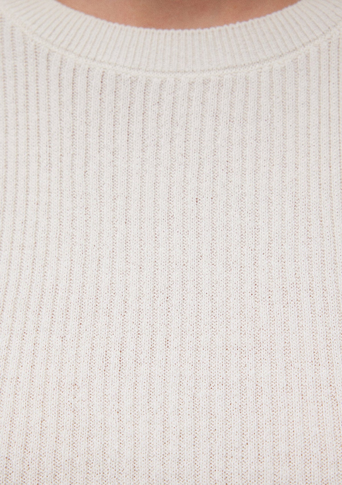 Short Sleeve Ecru Sweater