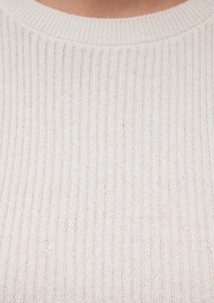 Short Sleeve Ecru Sweater
