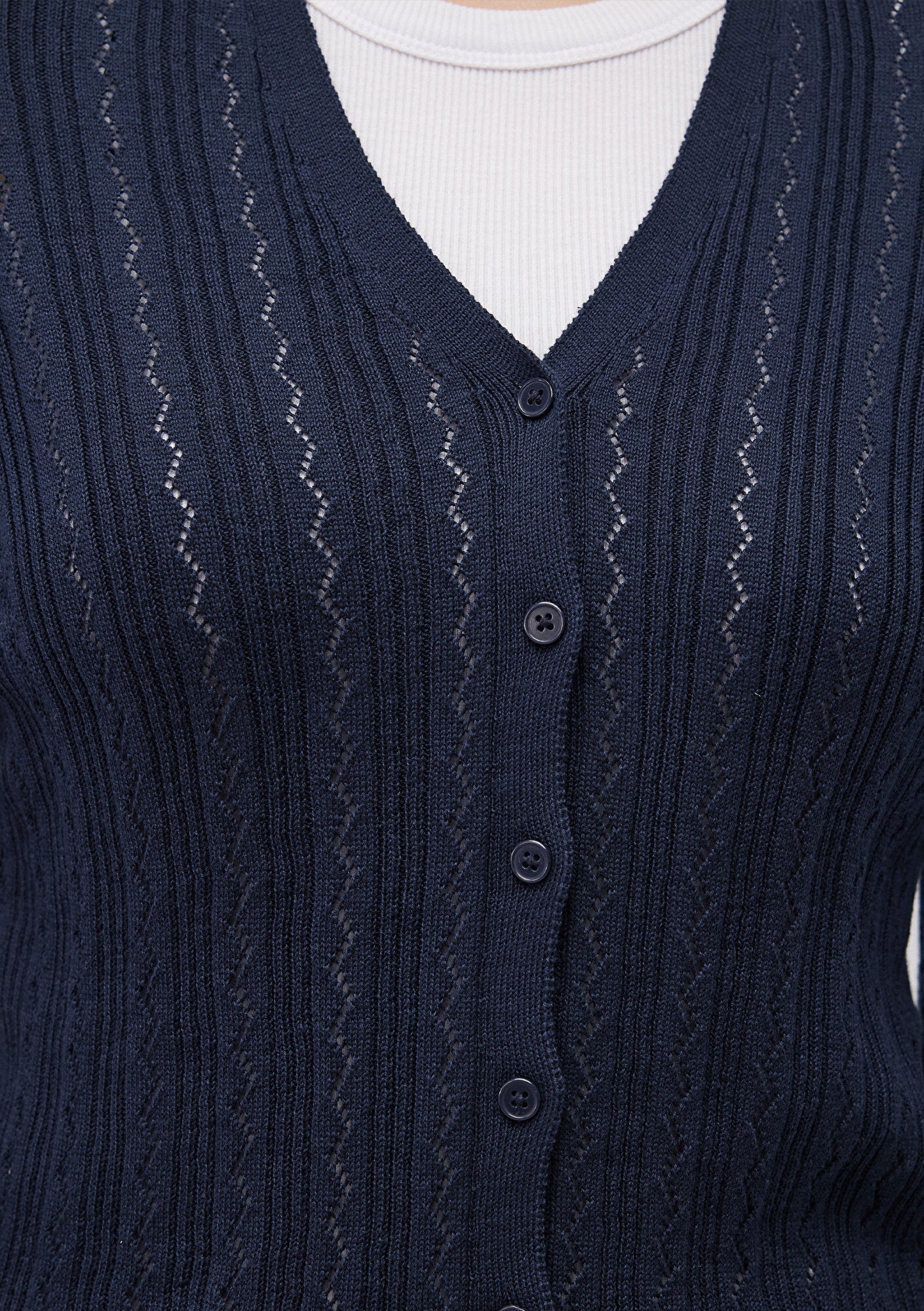 Buttoned Navy Cardigan