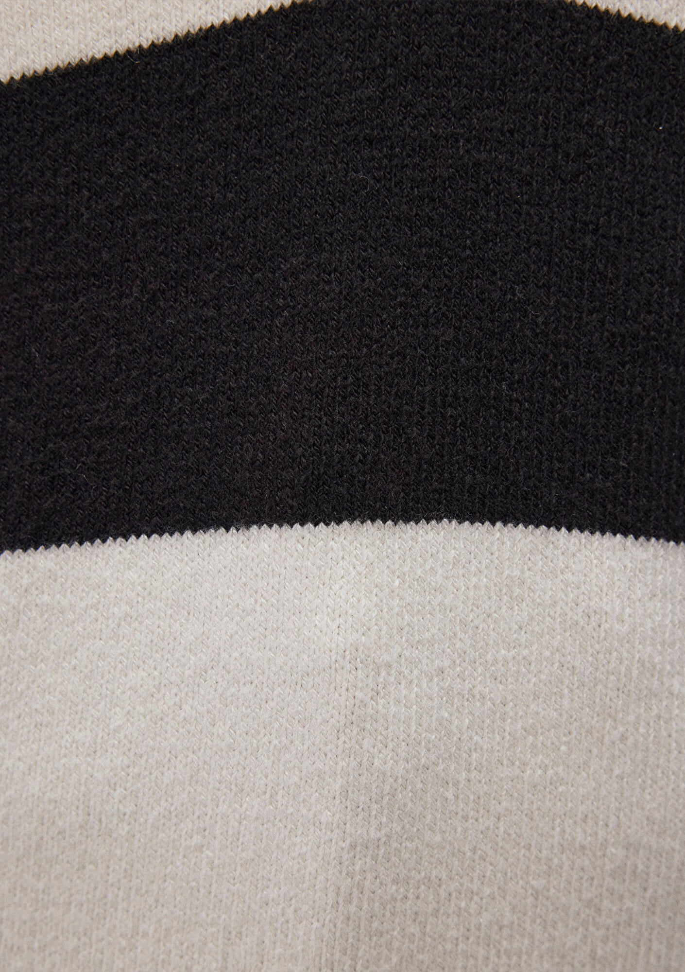 Black Striped Knit Polo