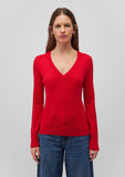 V Neck Red Sweater