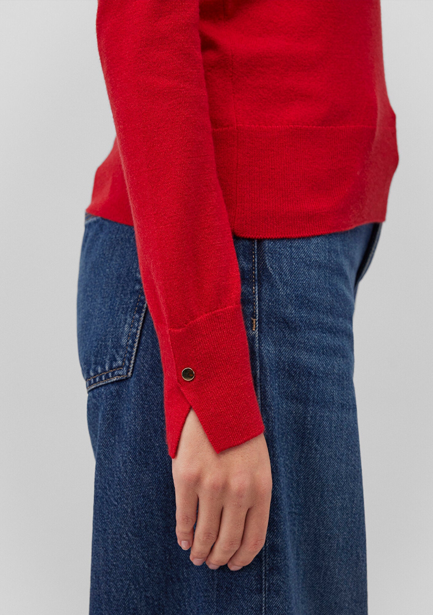 V Neck Red Sweater
