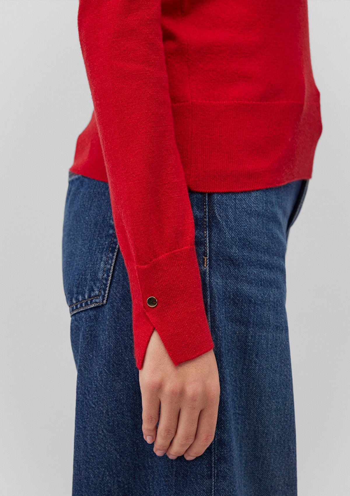 V Neck Red Sweater