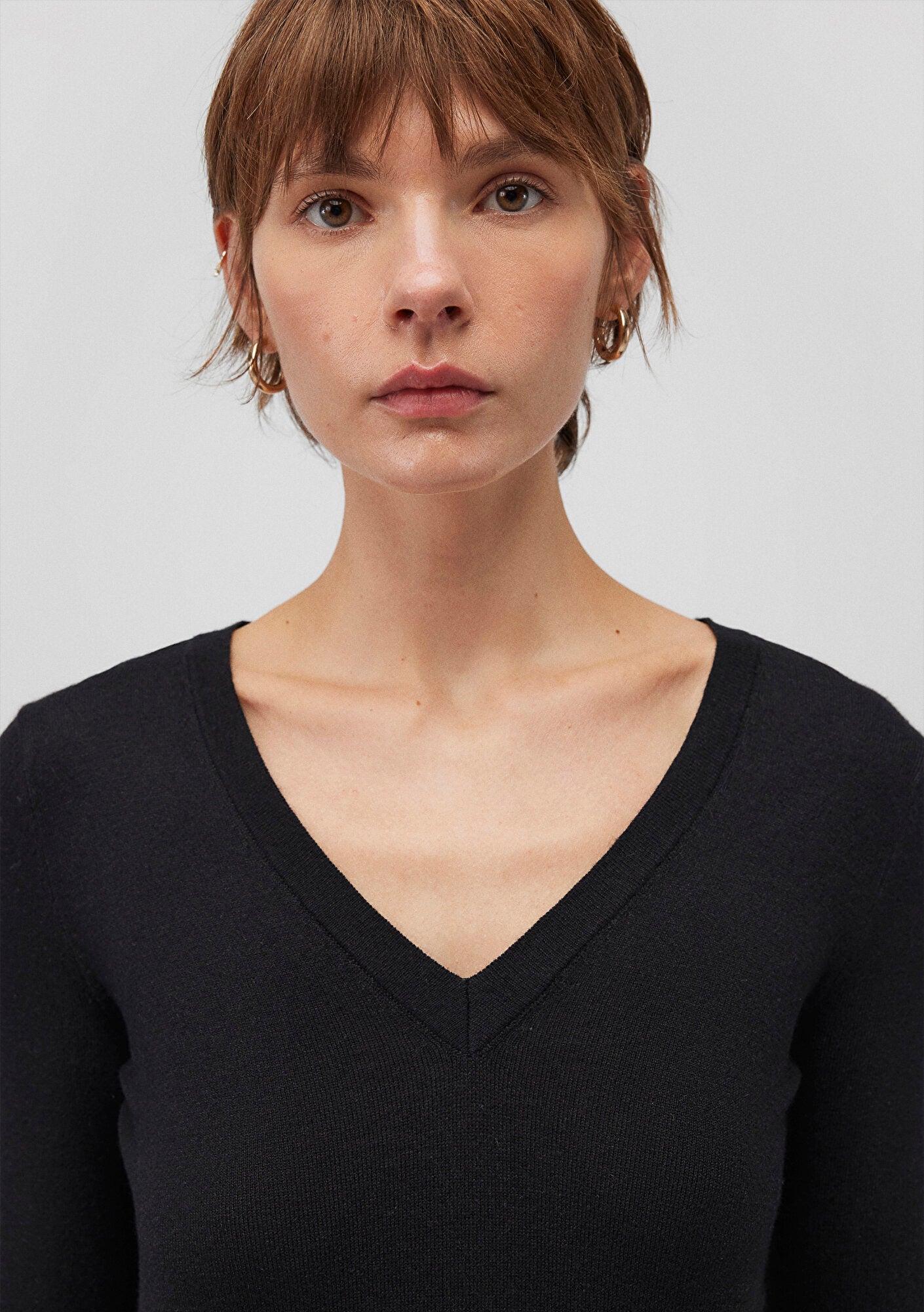 V Neck Black Sweater
