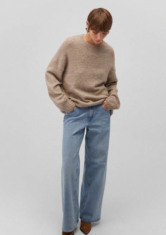 Beige Crewneck Sweater