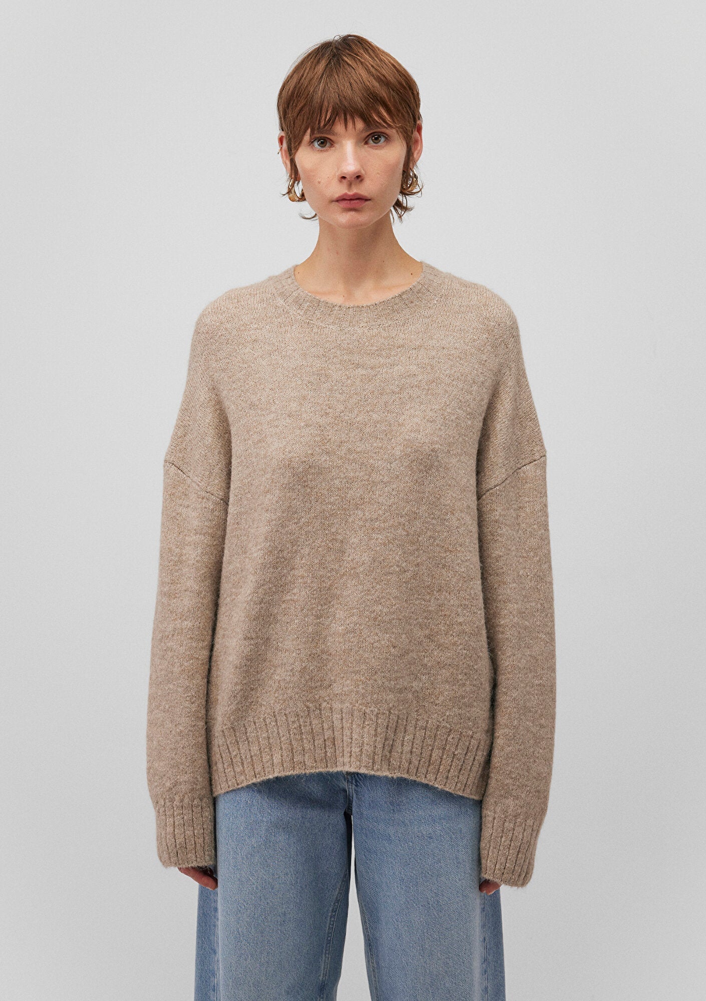 Beige Crewneck Sweater