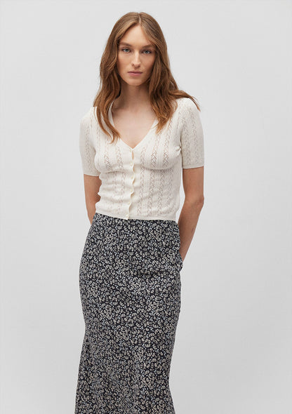 Short Sleeve Buttoned Cardigan