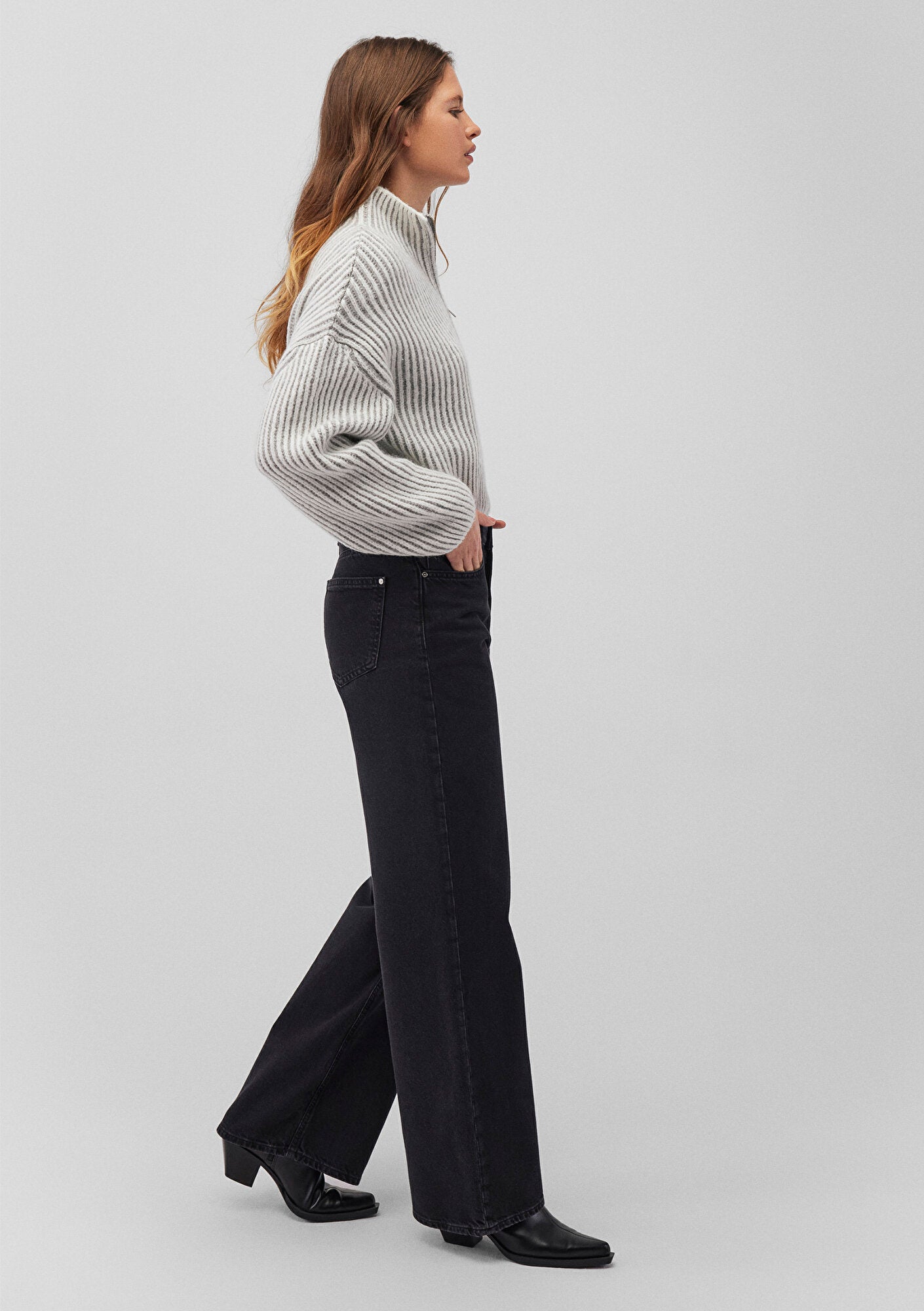 Half Zip White Sweater
