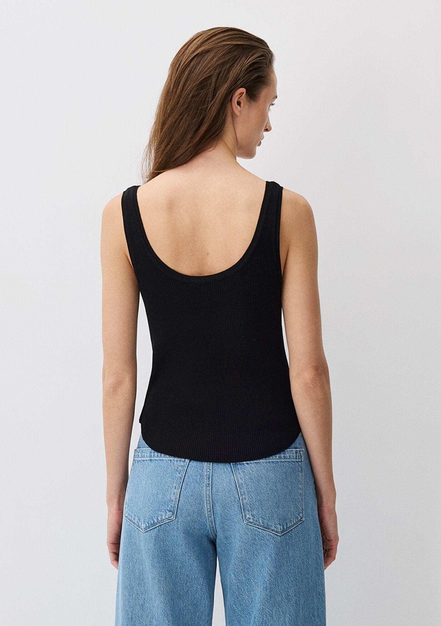 Black Knit Tank Top