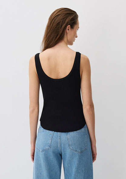 Black Knit Tank Top