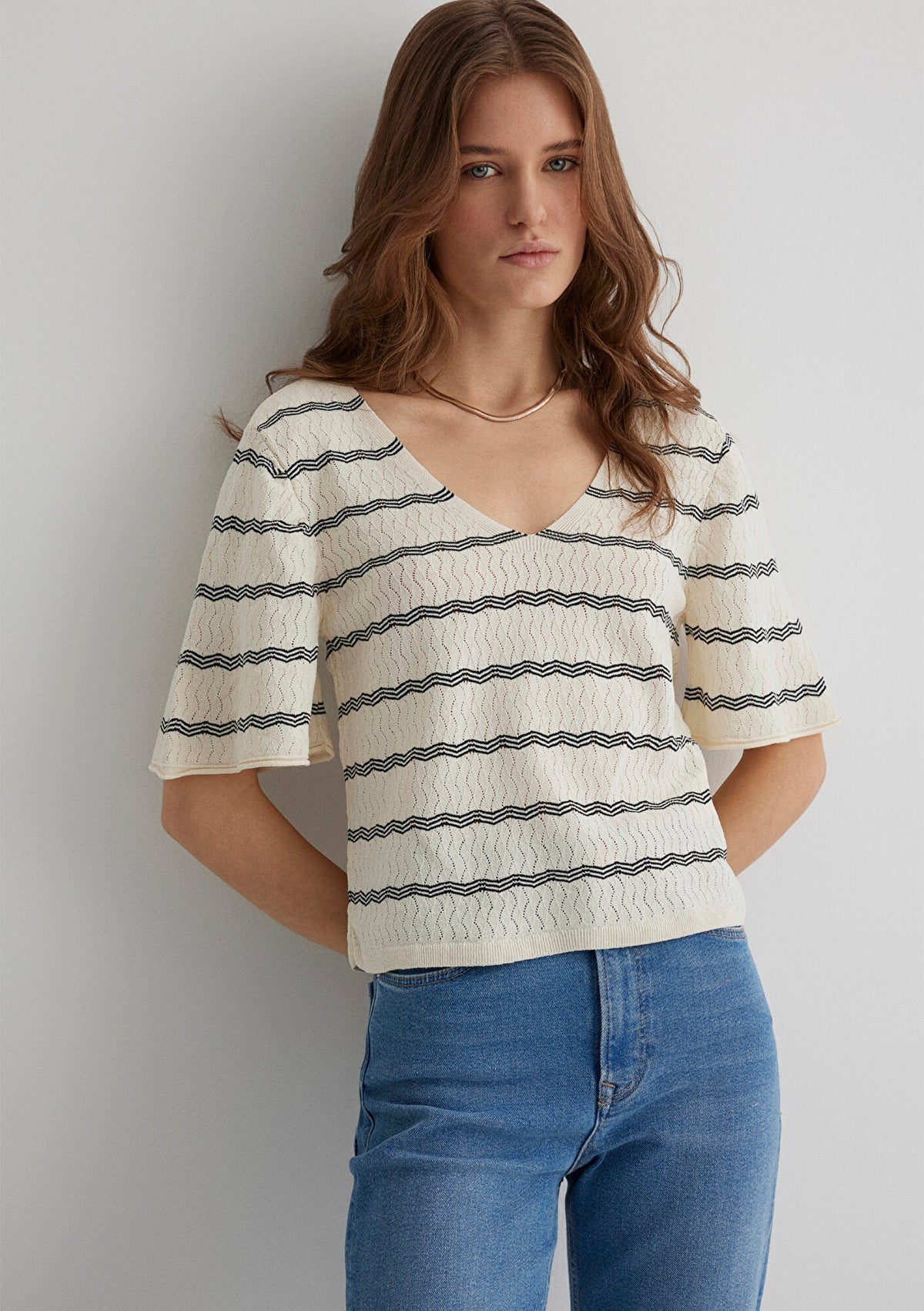 Striped Knit Top