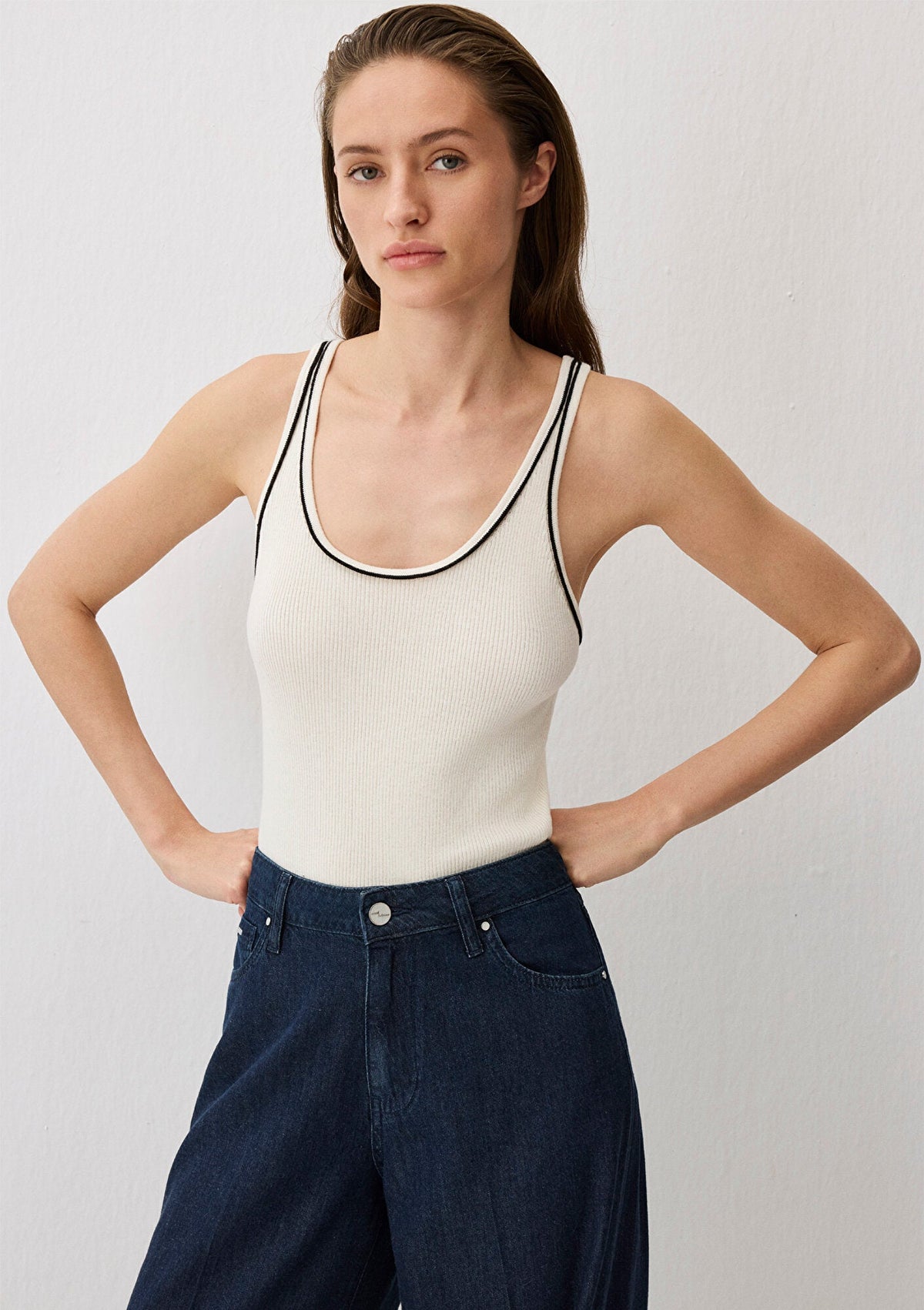 Ecru Knit Tank Top