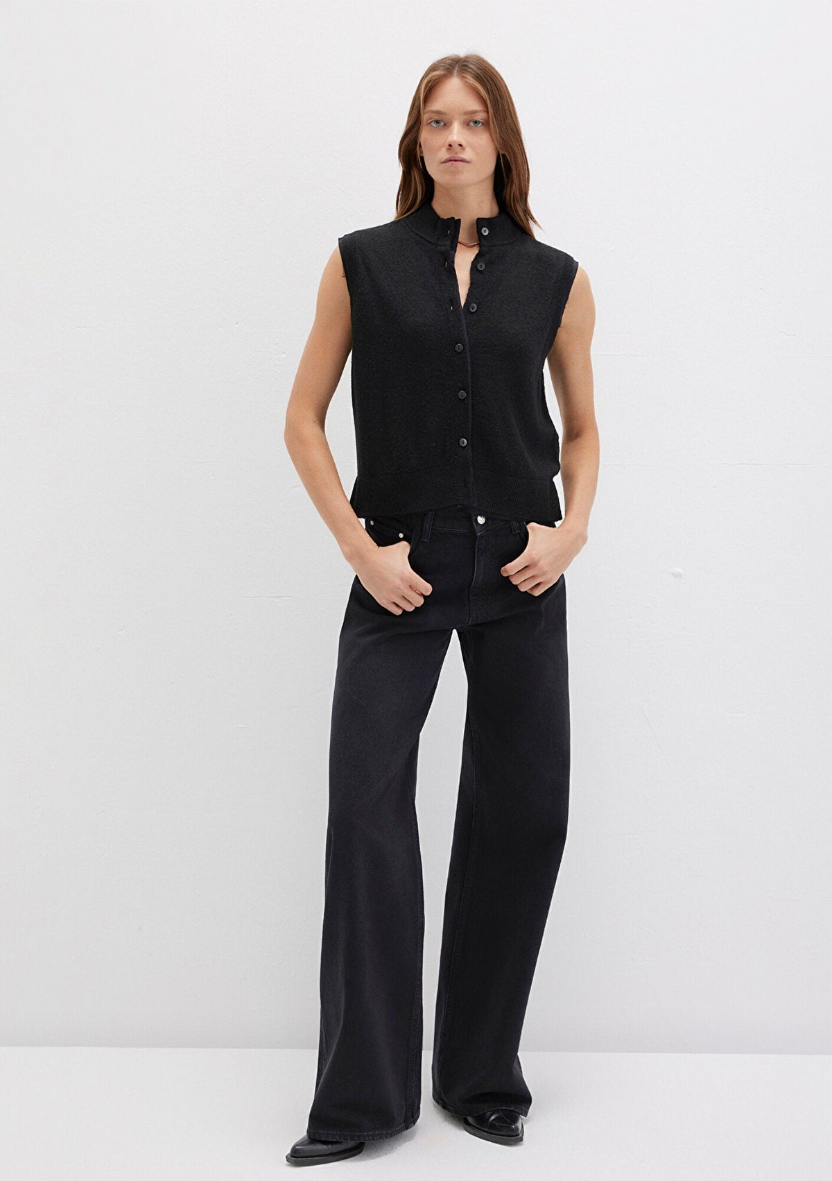 Wool Mix Black Sweater