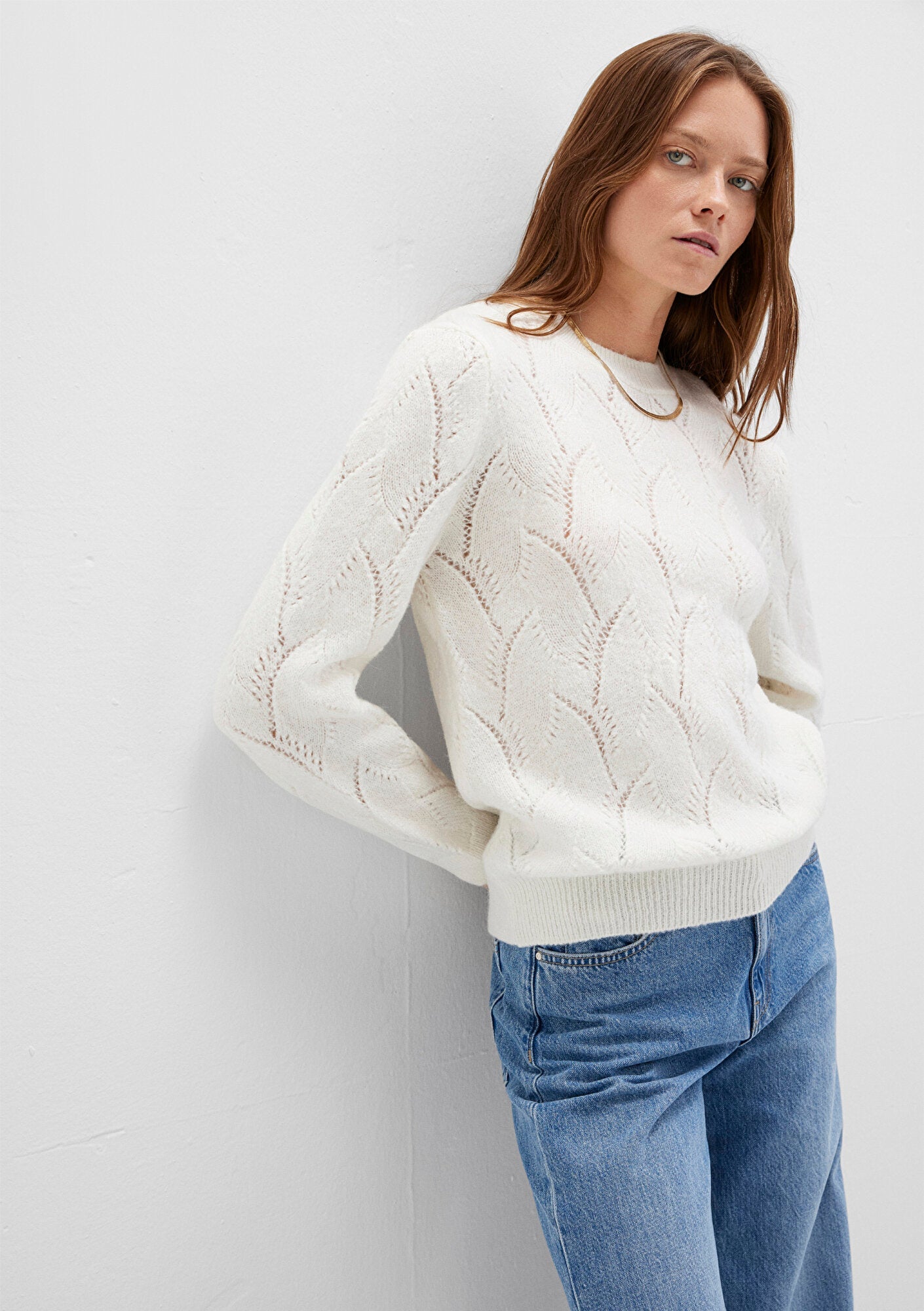Crewneck Ecru Sweater