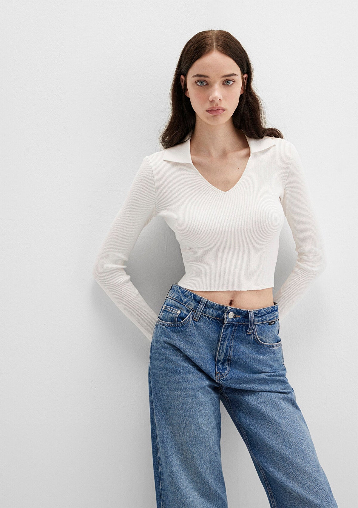 Ecru Knit Polo