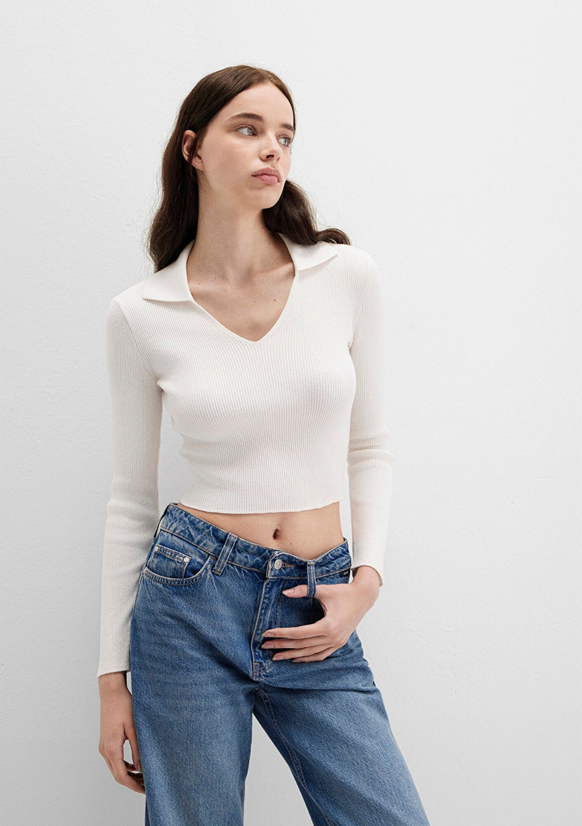 Ecru Knit Polo