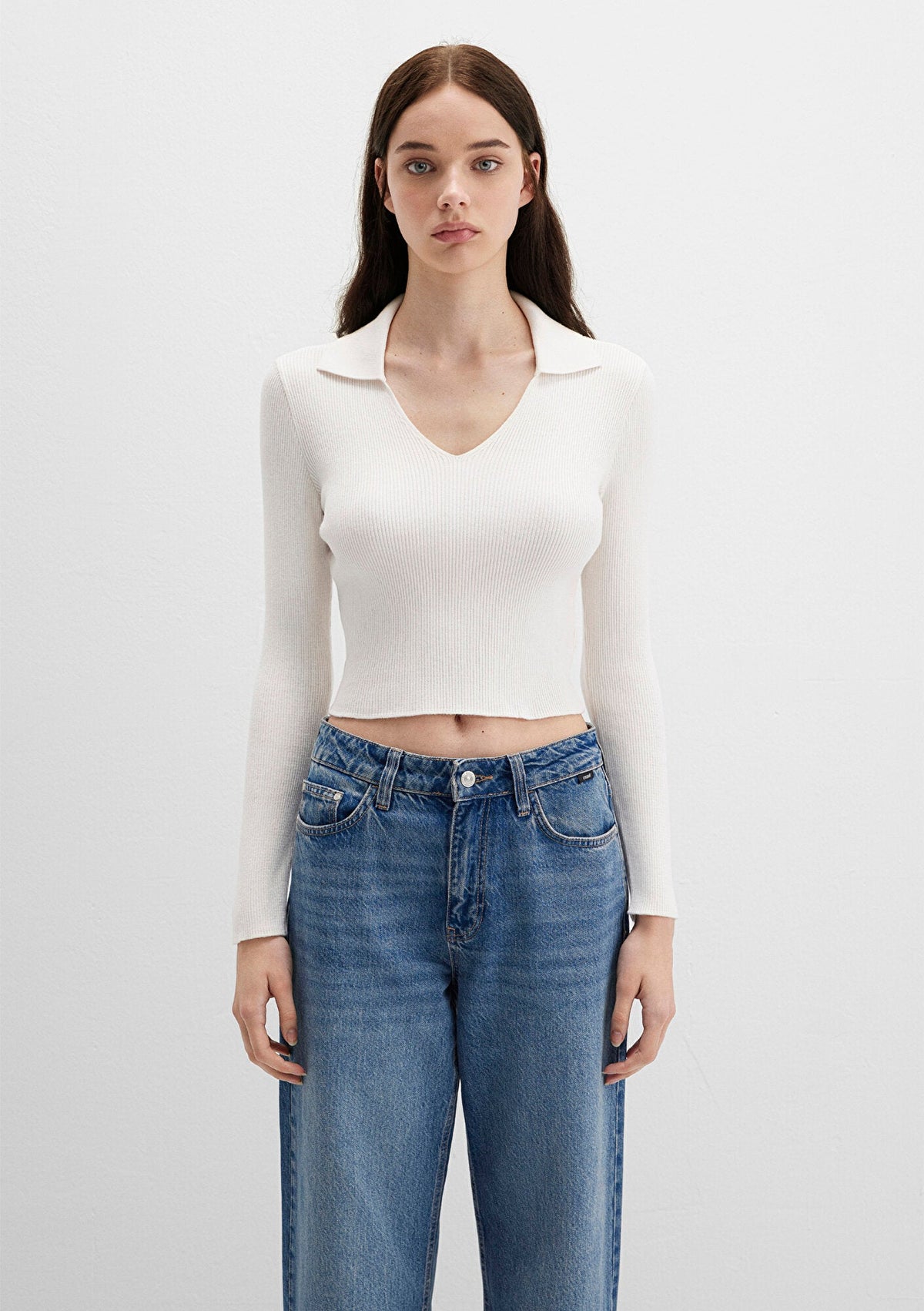 Ecru Knit Polo
