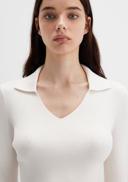 Ecru Knit Polo