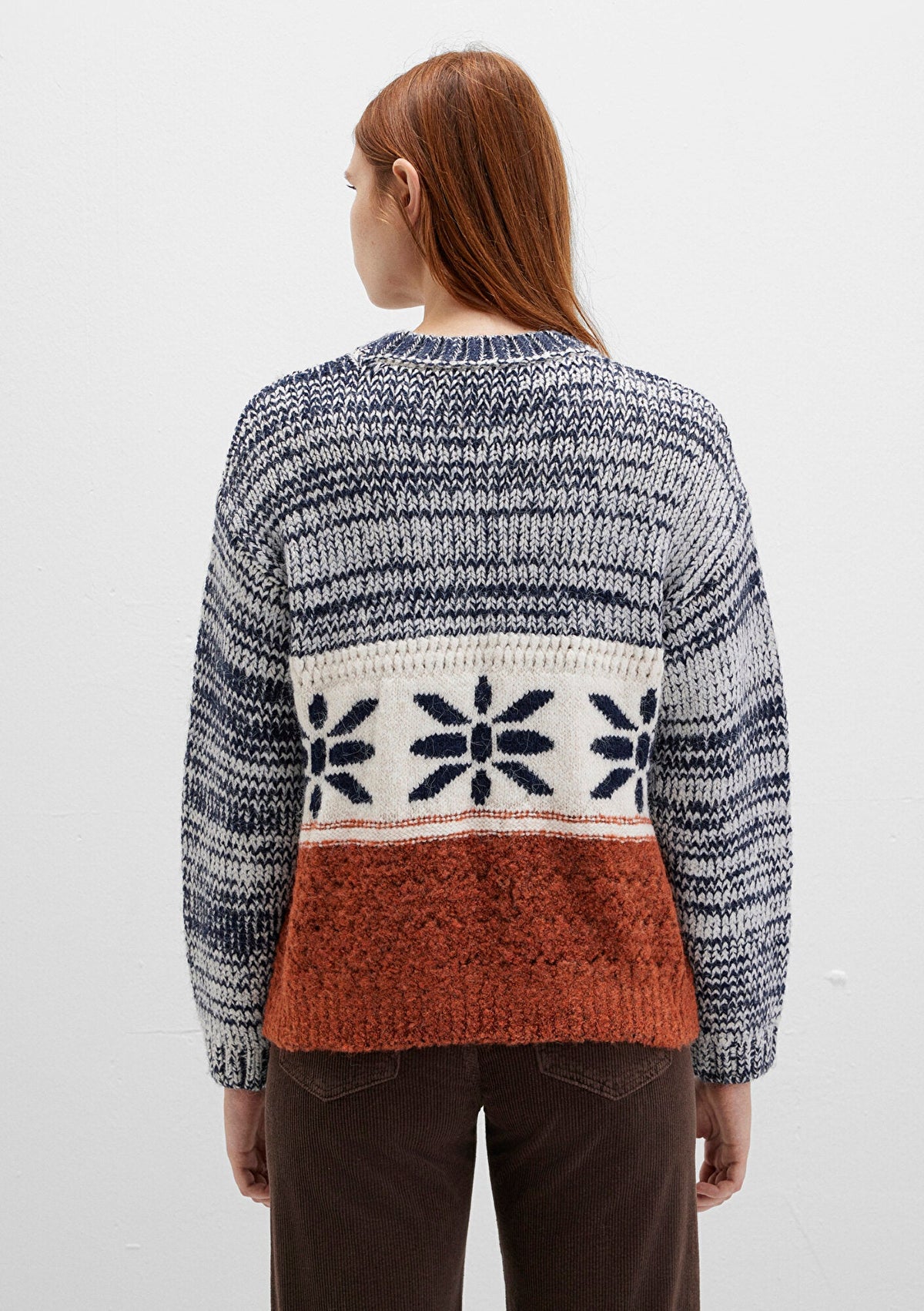 Snowflake Detailed Multi Color Sweater