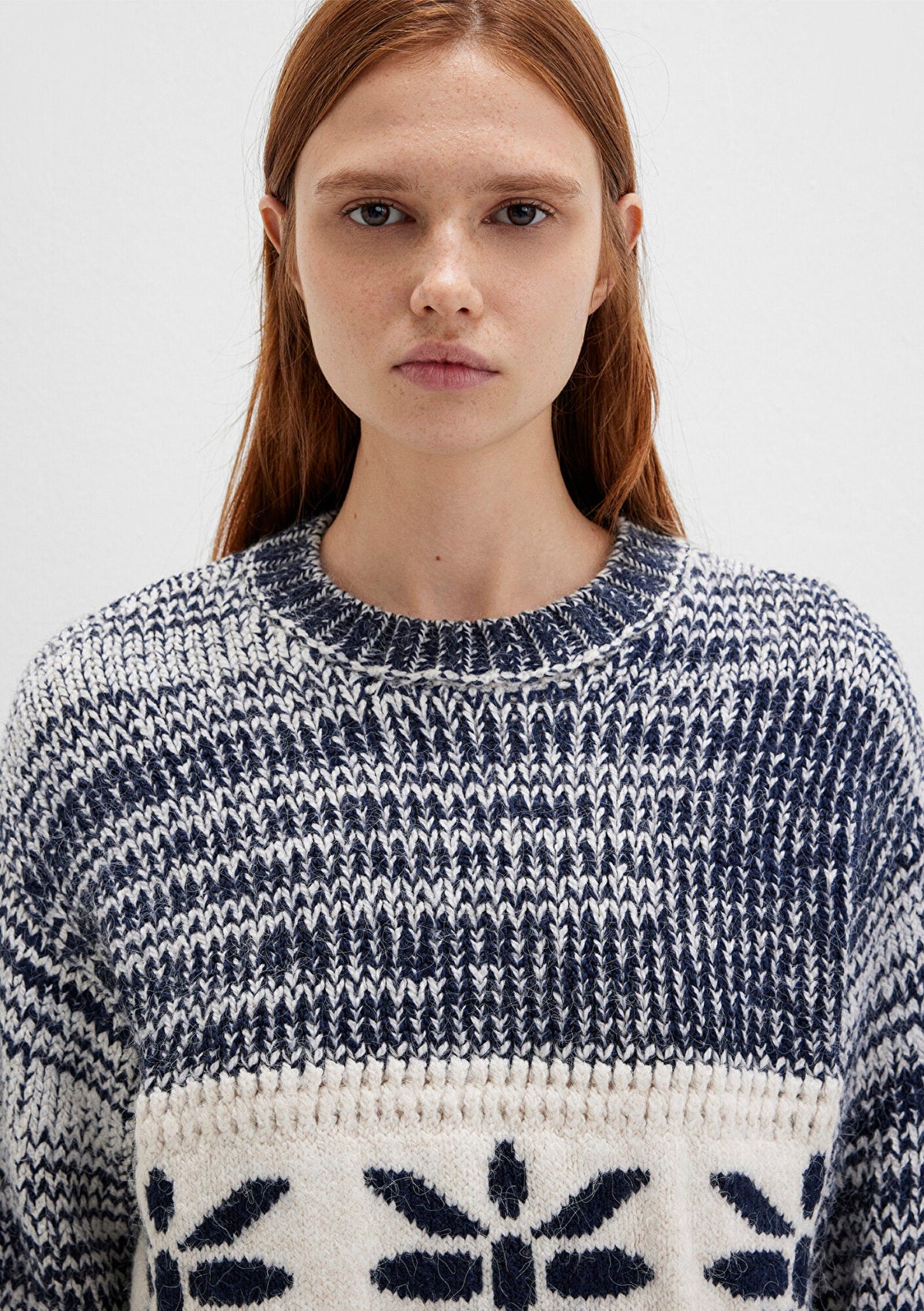 Snowflake Detailed Multi Color Sweater