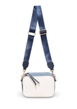 Navy Strap Ecru Messenger Bag