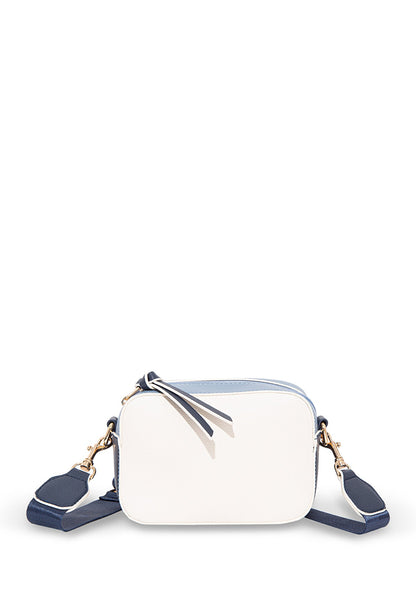 Navy Strap Ecru Messenger Bag