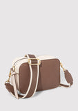 Brown Strap Beige Messenger Bag