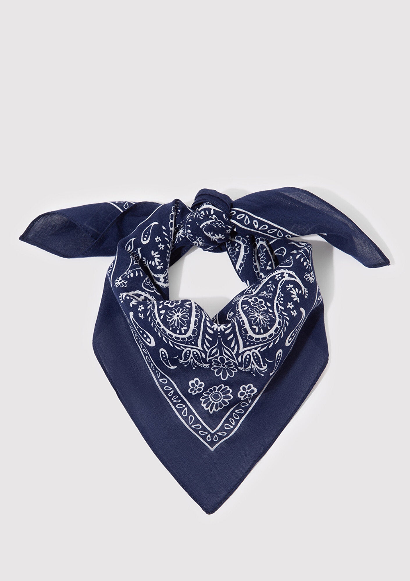 Printed Navy Bandana