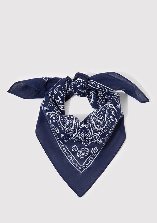 Printed Navy Bandana
