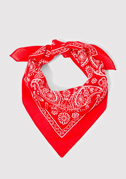 Printed Red Bandana