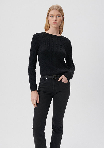 Black Faux Leather Belt