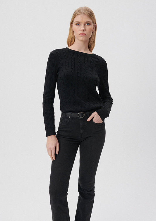 Black Faux Leather Belt