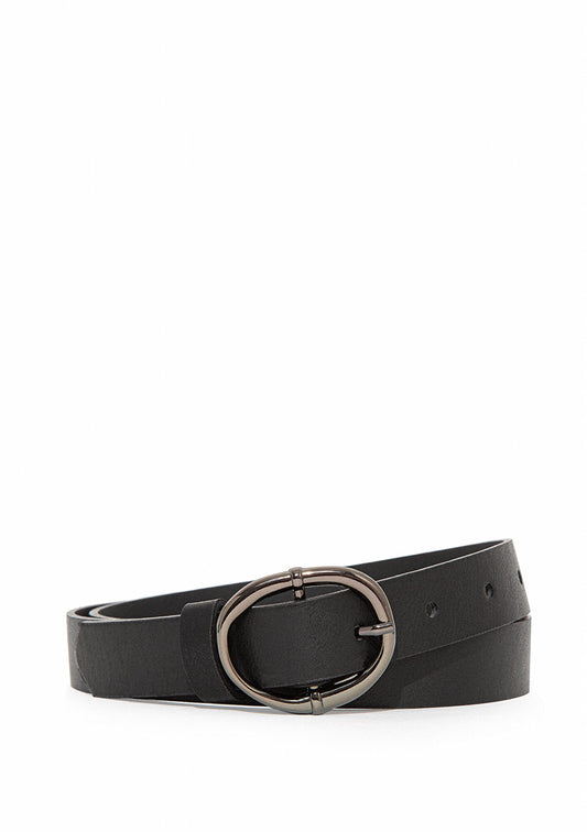 Black Faux Leather Belt