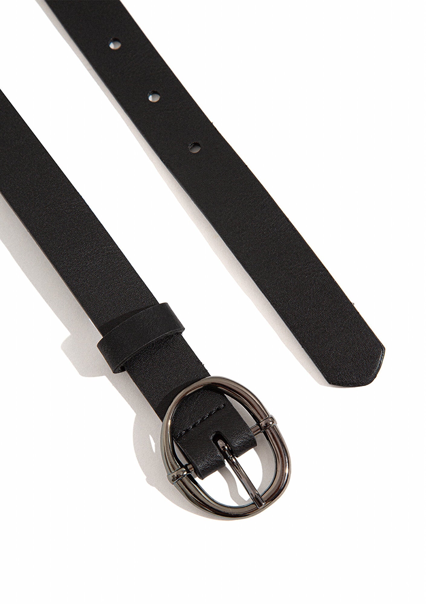 Black Faux Leather Belt