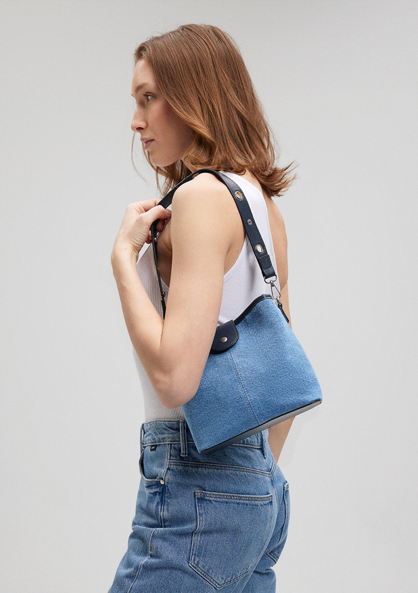 Blue Messenger Bag