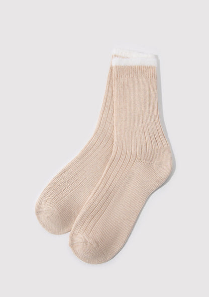 Beige Boot Socks